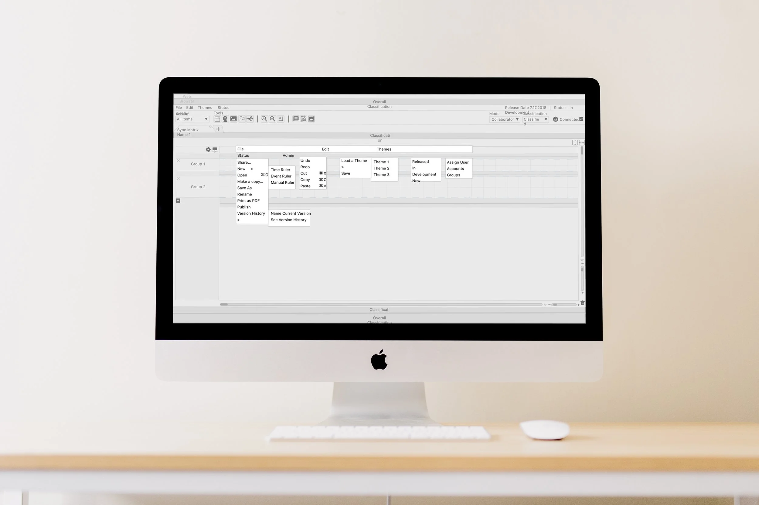 Time path UI — navigation bar
